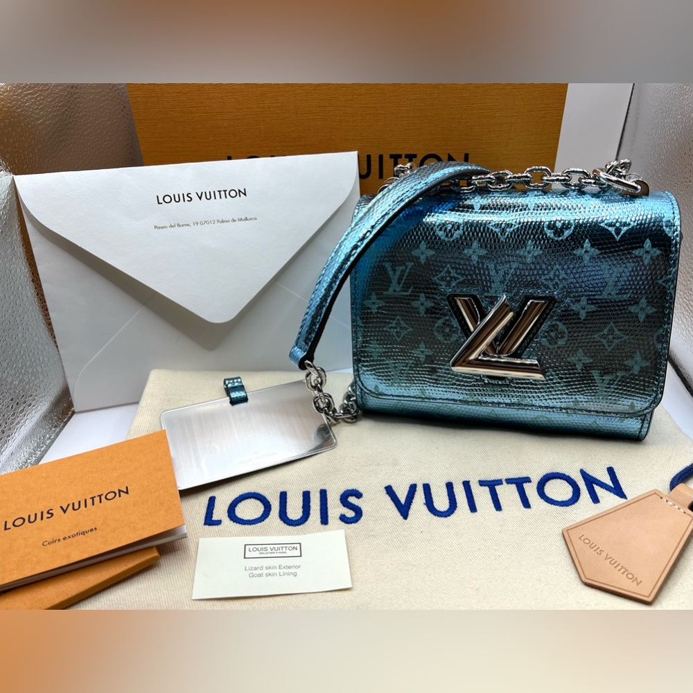 Rare Louis Vuitton Twist Mini Blue Python